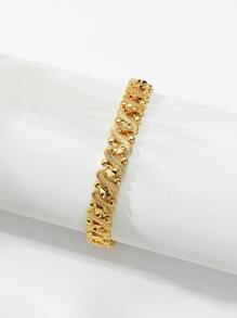 珠子裝飾手環 - 金黃色 - 查看 2