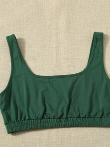 SHEIN EZwear Tank Top & Letter Graphic Colorblock Shorts