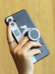 Camera Pattern Phone Case - Multicolor - View 4