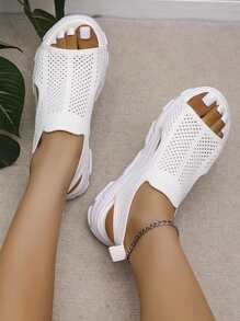 Women Hollow Out Sport Sandals - White - View 5