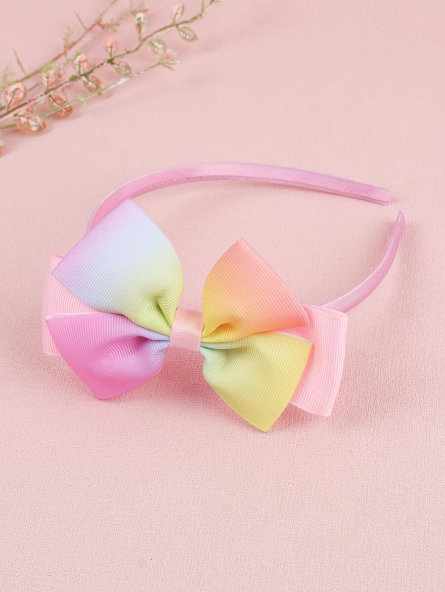 小女童蝴蝶結裝飾髮箍 - 彩色 - 查看 1
