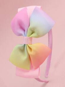 小女童蝴蝶結裝飾髮箍 - 彩色 - 查看 2