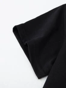 Boys Tropical & Letter Graphic Tee - Black - View 4