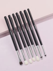 7件套眼部化妆刷套装，包含眼影刷、晕染刷和细节刷，化妆刷套装，化妆刷套装，全套化妆刷，化妆刷套装，全套化妆工具，化妆刷套装，化妆刷套装，化妆礼盒，赠品，专业化妆刷，全套化妆工具 - 黑色 - 查看 1