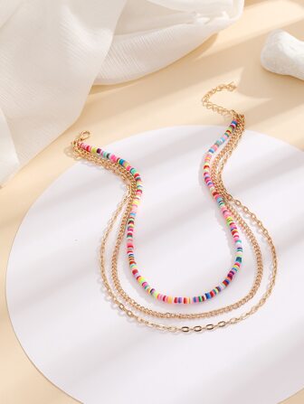 串珠多層次項鍊