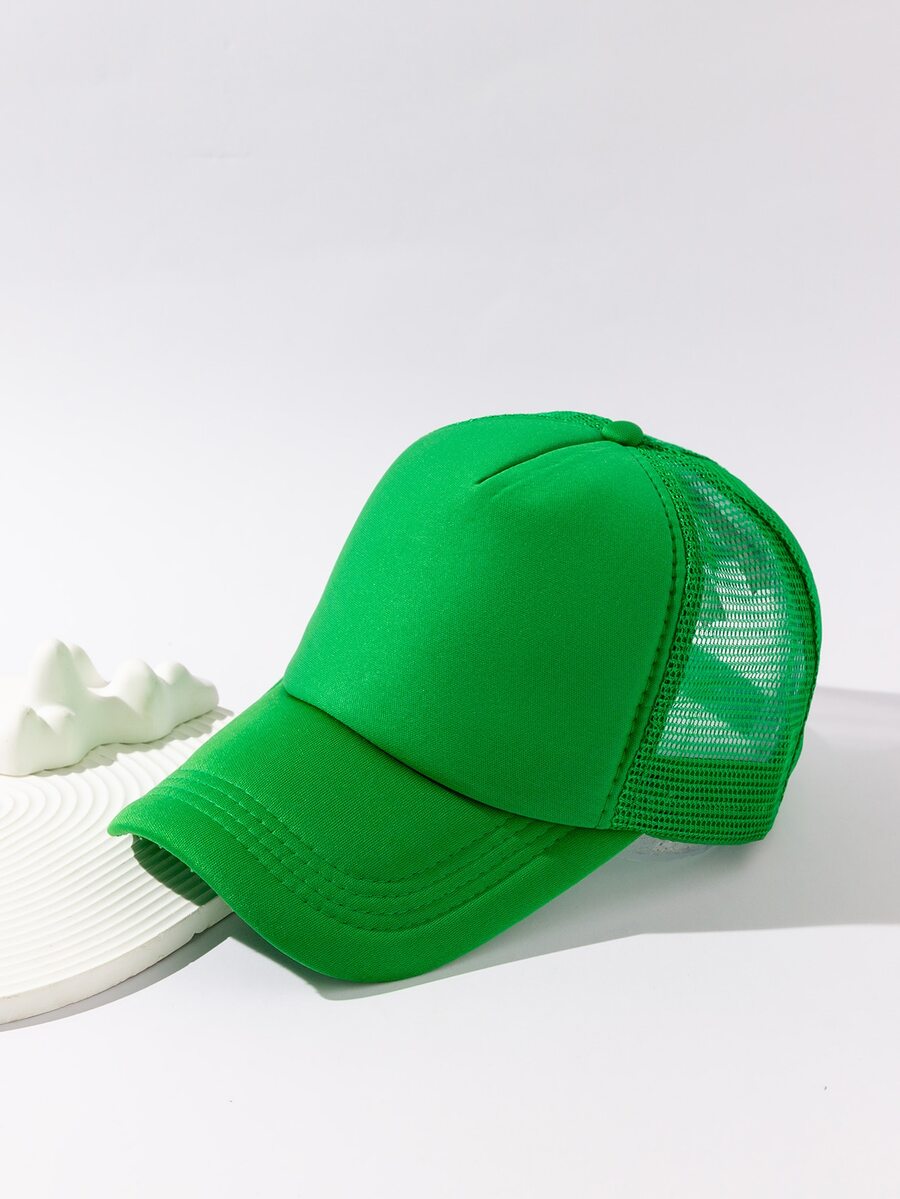 1pc Women's Solid Mesh Simple Lightweight Baseball Cap, Adjustable, Suitable For Daily Wear