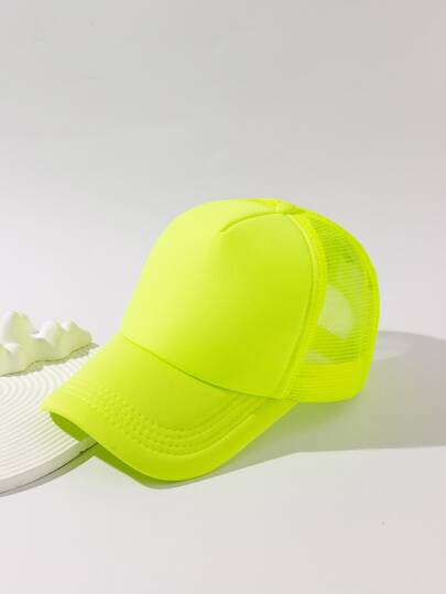 1pc Women's Solid Color Mesh Casual Lightweight Baseball Cap, Adjustable, Suitable For Daily Wear