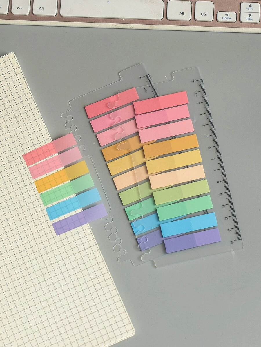 1pc 100 Sheets Extractable Waterproof Transparent Sticky Notes Color Sticky Notes For Label School Office - Multicolor - View 1