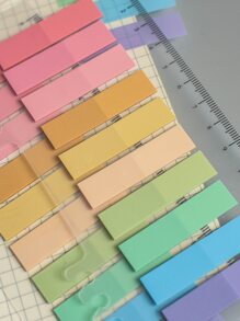 1pc 100 Sheets Extractable Waterproof Transparent Sticky Notes Color Sticky Notes For Label School Office - Multicolor - View 2