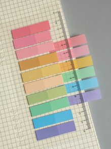 1pc 100 Sheets Extractable Waterproof Transparent Sticky Notes Color Sticky Notes For Label School Office - Multicolor - View 4