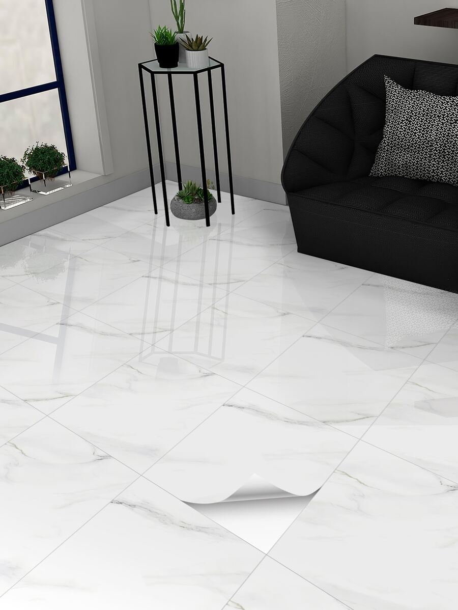 2入組大理石紋樣式地板貼紙 - 彩色 - 查看 1