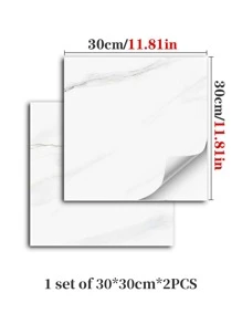 2入組大理石紋樣式地板貼紙 - 彩色 - 查看 7