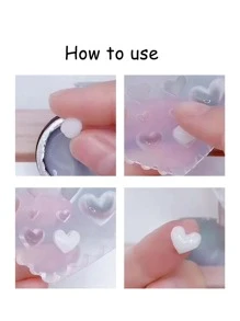 FULL BEAUTY 心形指甲模板、美甲用品、美甲工具、美甲工具、返校、指甲、按压指甲用美甲工具