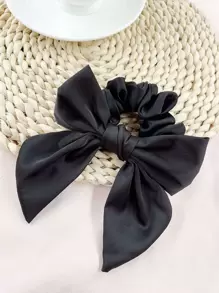 Bow Decor Hair Tie - Black - View 3