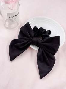 Bow Decor Hair Tie - Black - View 4