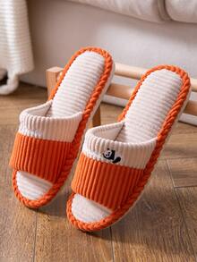 Panda Embroidered Fuzzy Bedroom Slippers - Multicolor - View 5