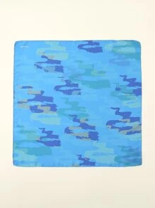 1 pieza Bandana gráfica para exteriores, pañuelo cuadrado para protección solar al aire libre y viajes, ideal como bandana para el cabello o para la cabeza para dar un toque a tu look - Multicolor - Ver 2