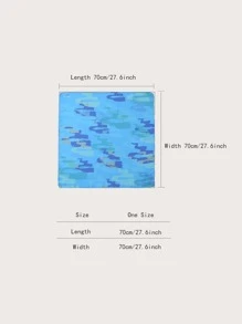 1 pieza Bandana gráfica para exteriores, pañuelo cuadrado para protección solar al aire libre y viajes, ideal como bandana para el cabello o para la cabeza para dar un toque a tu look - Multicolor - Ver 3