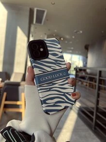 斑馬紋手機殼,適用於iphone 11、iphone 13、iphone 14 Pro Max - 黑色 - 查看 2