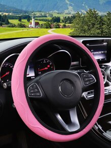 透氣汽車方向盤套 - 粉色 - 查看 2