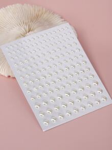 2pcs Multicolor 3d Faux Pearl & Gemstone Face Stickers For Diy Decoration, Music Festival, Y2k Makeup & Party - Multicolor - View 6