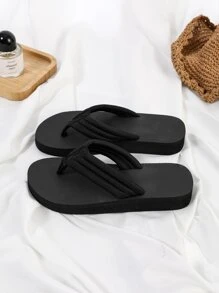 Chanclas minimalista plataforma - Negro - Ver 3