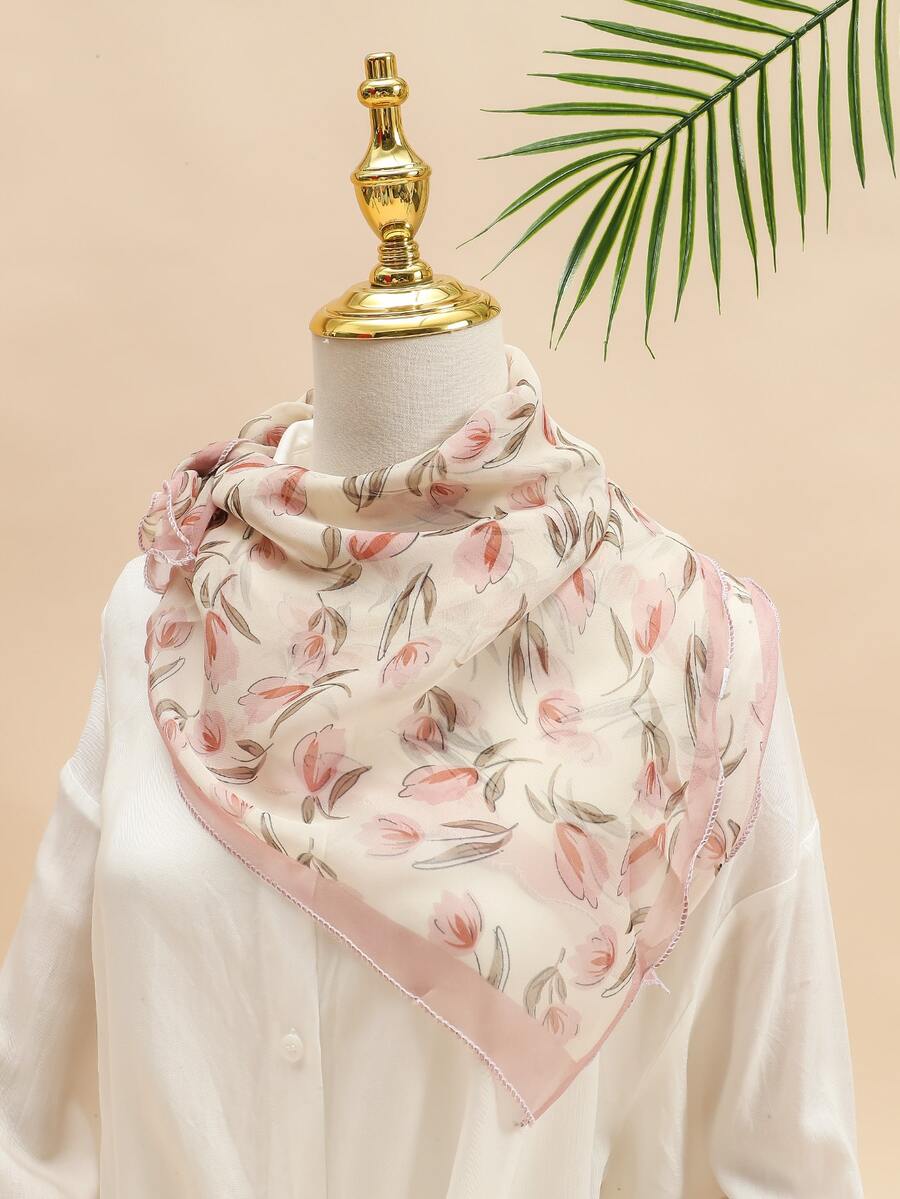 Sciarpe Floreale Casual - Multicolore - Visualizzare 1