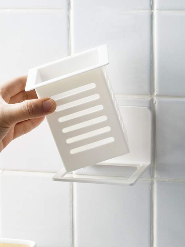 1pc White Multifunctional Makeup Brush Storage Holder Wallmounted