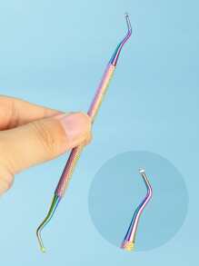 Máy làm sạch móng tay kim loại hai đầu - Nhiều màu - Xem 5