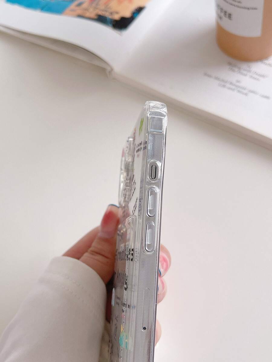 字母圖形信用卡插槽手機殼,適用於iphone 15/15pro/15plus/15promax - 彩色 - 查看 1