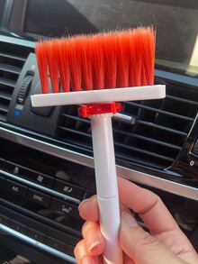 Car Air Outlet Cleaning Brush - Red and White - View 5