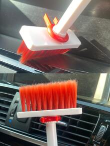 Car Air Outlet Cleaning Brush - Red and White - View 4