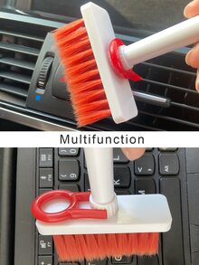 Car Air Outlet Cleaning Brush - Red and White - View 6