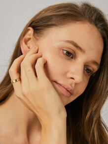 Charm-In 極簡風格開口戒指 - 金黃色 - 查看 2