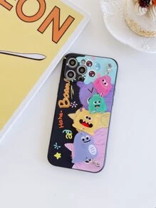 Cartoon Little Monster Chain-Decor Phone Case, Compatible With Iphone 15 Pro Max/14/13/12/11,International Version, Not The Domestic Version - Multicolor - View 2