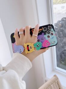Cartoon Little Monster Chain-Decor Phone Case, Compatible With Iphone 15 Pro Max/14/13/12/11,International Version, Not The Domestic Version - Multicolor - View 4