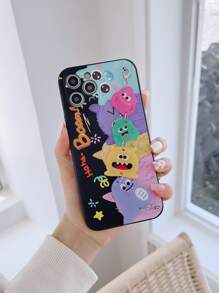 Cartoon Little Monster Chain-Decor Phone Case, Compatible With Iphone 15 Pro Max/14/13/12/11,International Version, Not The Domestic Version - Multicolor - View 5