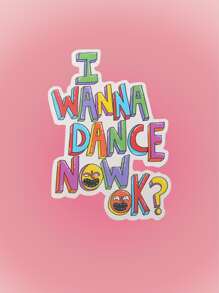 EMMILIANA Anime 1sheet Letter Graphic Laptop Sticker - Multicolor - View 1