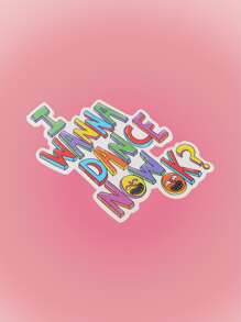 EMMILIANA Anime 1sheet Letter Graphic Laptop Sticker - Multicolor - View 2