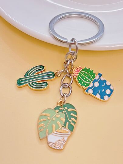 Cactus Charm Keychain
