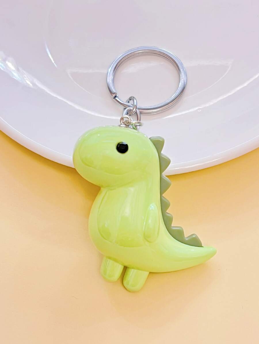Dinosaur Charm Keychain - Multicolor - View 1
