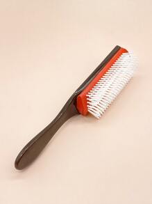 1pc Simple Hair Brush Comb - Coffee Brown - View 1