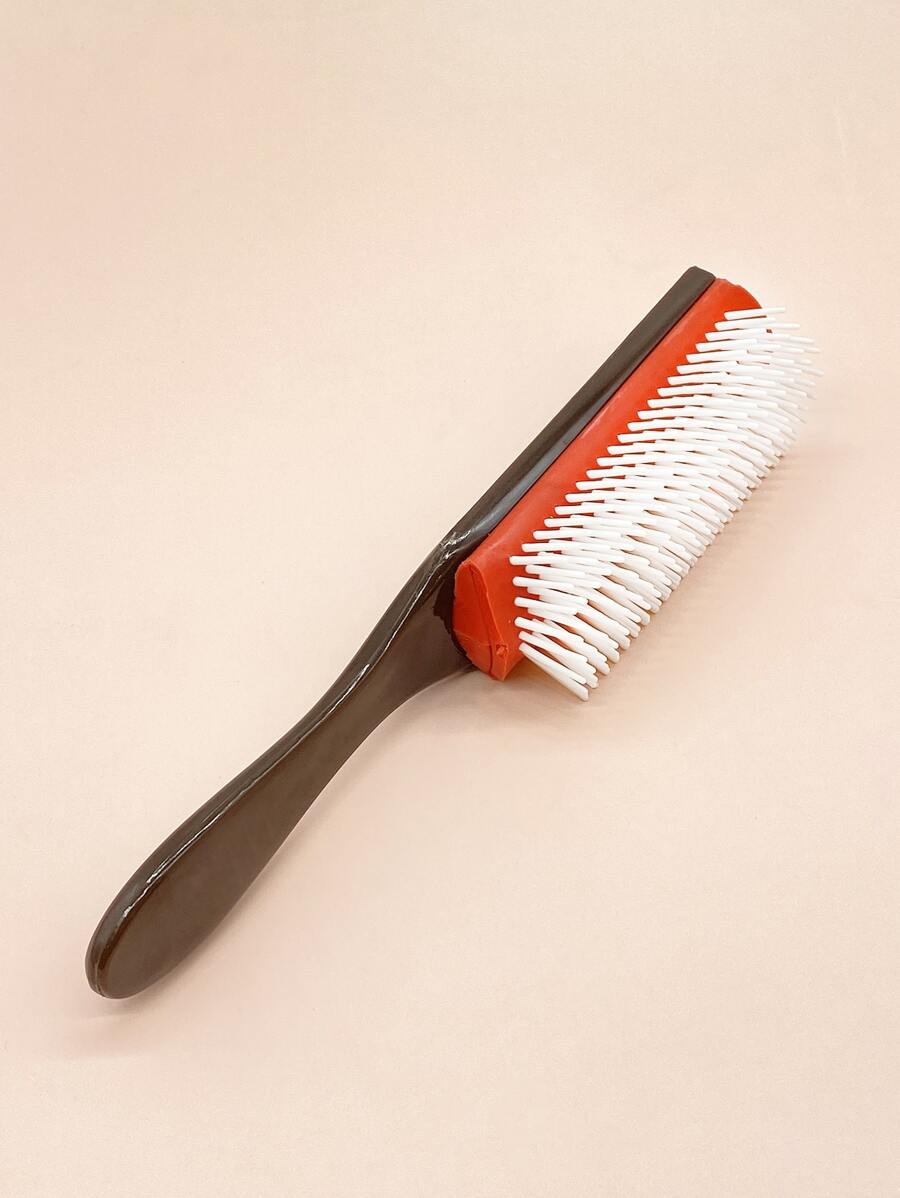 1pc Simple Hair Brush Comb - Coffee Brown - View 1