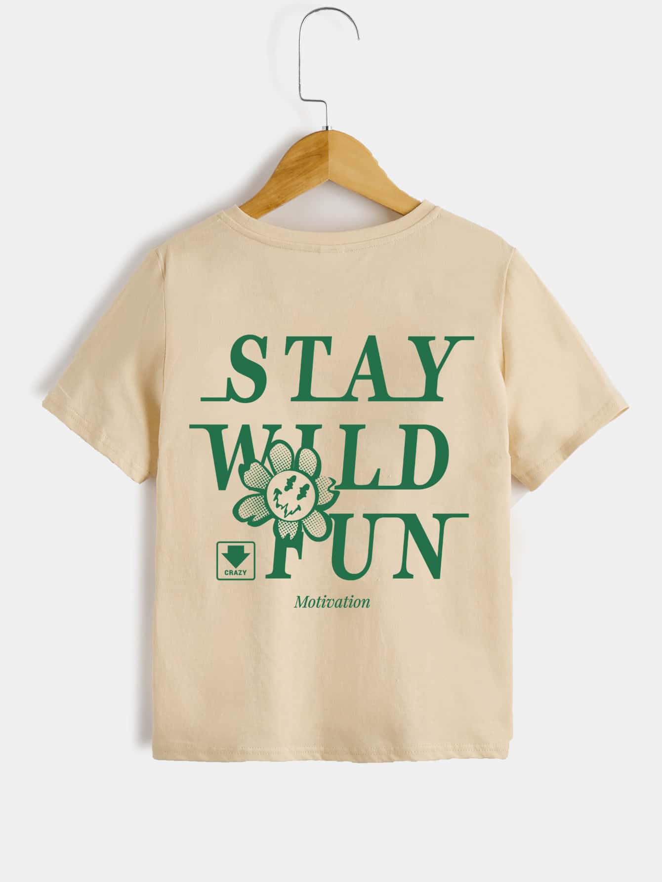 SHEIN 休閒卡通 標語男童上衣