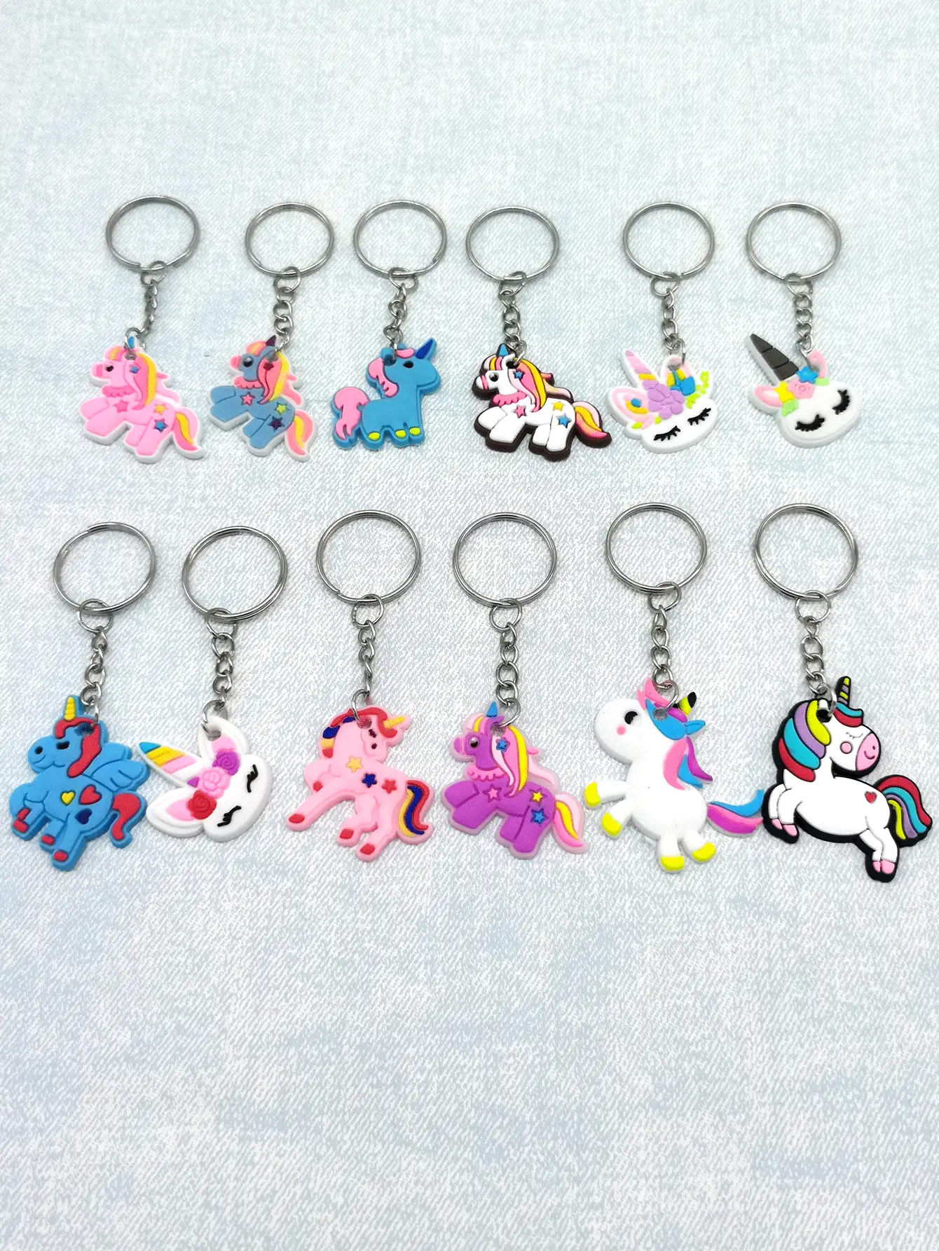 12 chiếc Móc Chìa Khóa Ngựa Nhỏ, Thích Hợp Cho Các Bữa Tiệc, Đồ Dùng Ngày Lễ, Quà Tặng Trở Lại Trường Học - Nhiều màu - Xem 3