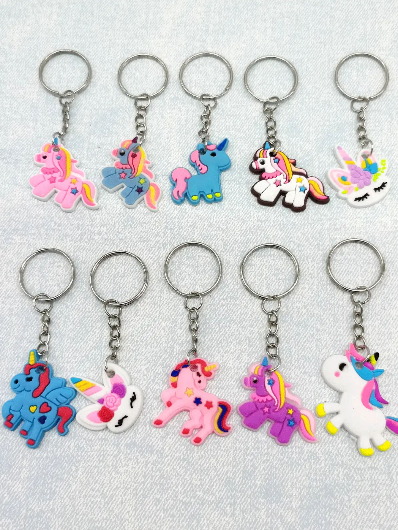 12 chiếc Móc Chìa Khóa Ngựa Nhỏ, Thích Hợp Cho Các Bữa Tiệc, Đồ Dùng Ngày Lễ, Quà Tặng Trở Lại Trường Học - Nhiều màu - Xem 4