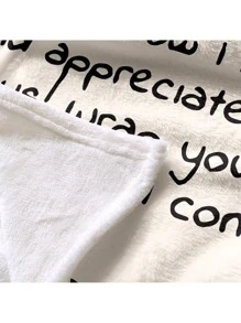 Manta con estampado de slogan - Multicolor - Ver 3