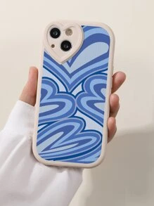 Heart Pattern Fashion Design Phone Case For Daily Use - Blue - View 2