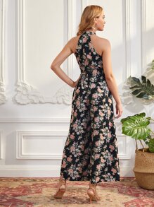 SHEIN Maternity Allover Floral Print Jumpsuit - Multicolor - View 2