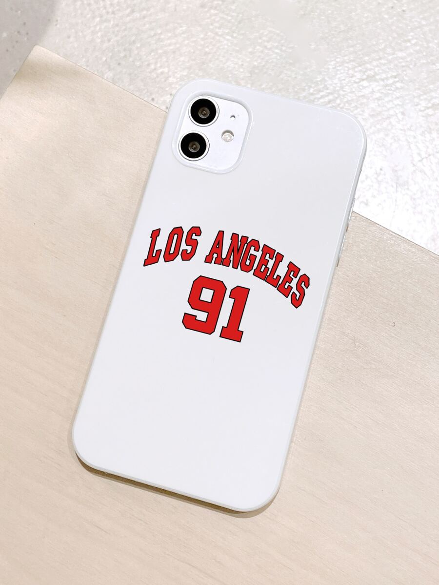 洛杉矶 23 号球衣图案手机壳适用于 iPhone 16/16 Pro/16 Plus/16 Pro Max、Galaxy 极简主义数字设计手机壳 - 彩色 - 查看 1